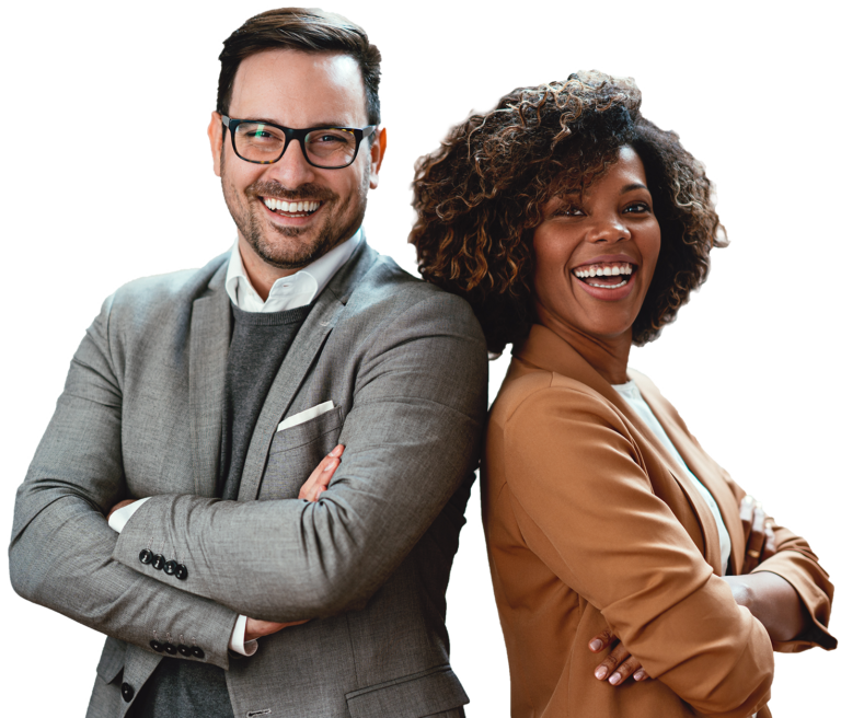 Categoría de API's - Pareja sonriente, representante de la Atención en Tpaga